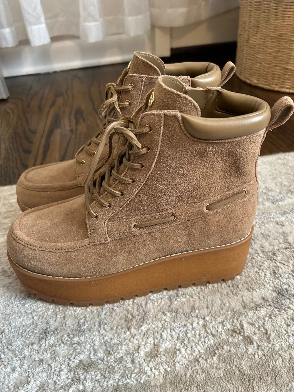 michael kors kenny suede platform boots